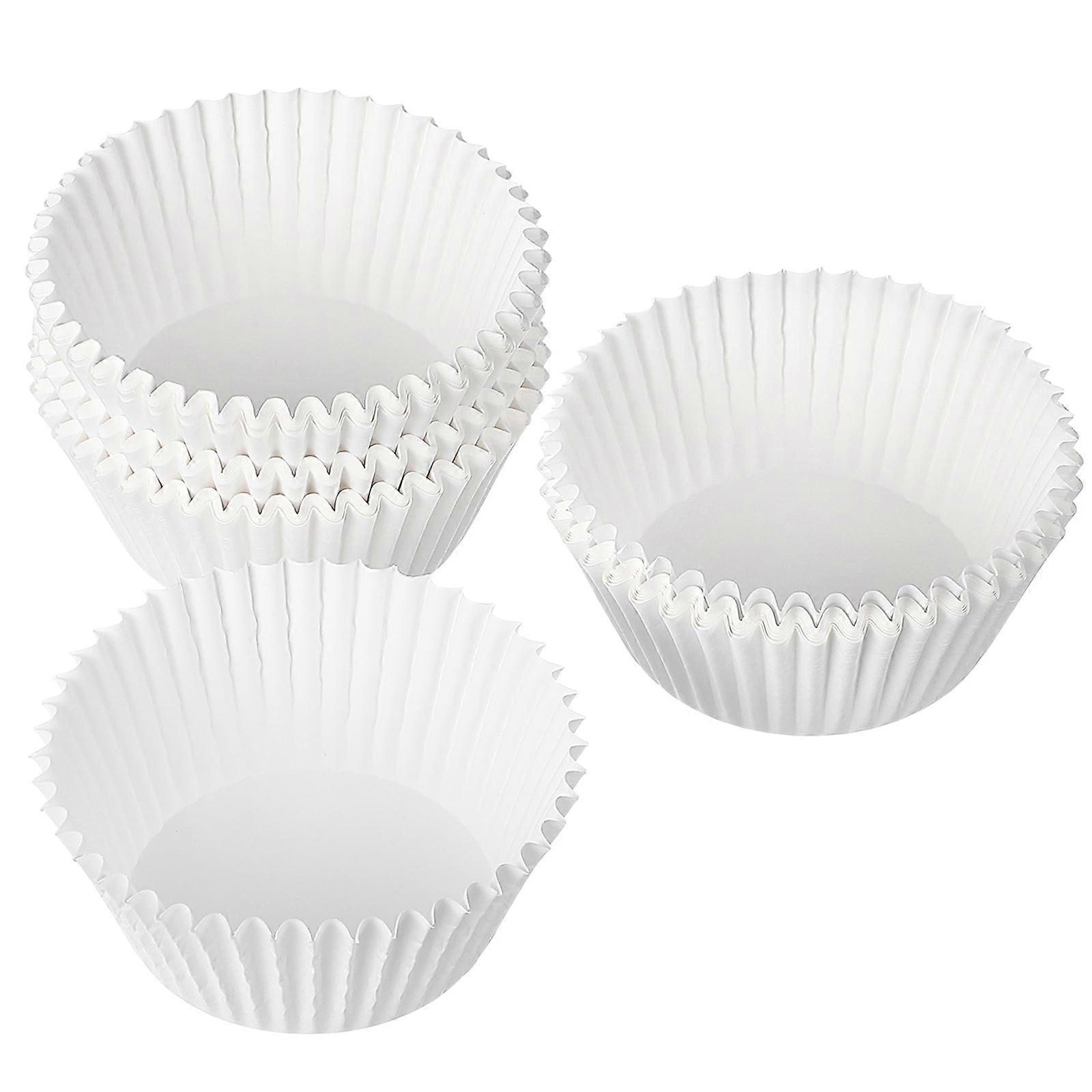 Cupcake Wrappers White 100Pcs 2.7x1.9in