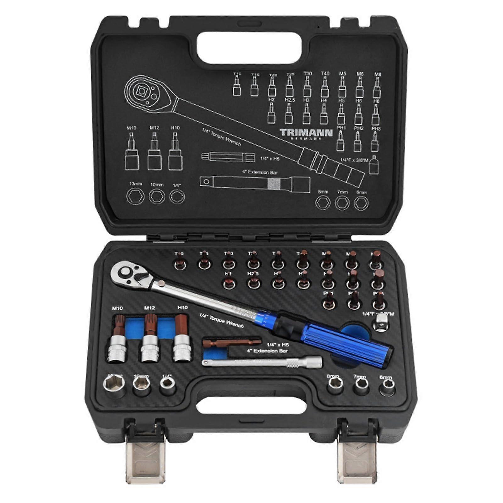 Motorcycle Torque Wrench Set Adjustable  Precision Torque Control with Multiple Heads for Bike
