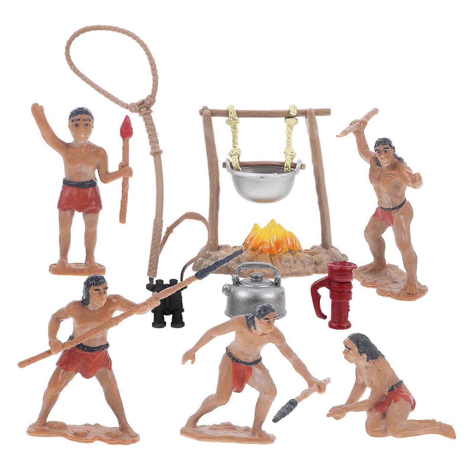 Wilderness Toy Assorted Color Primitive Men Models Camping Accessory 1Set