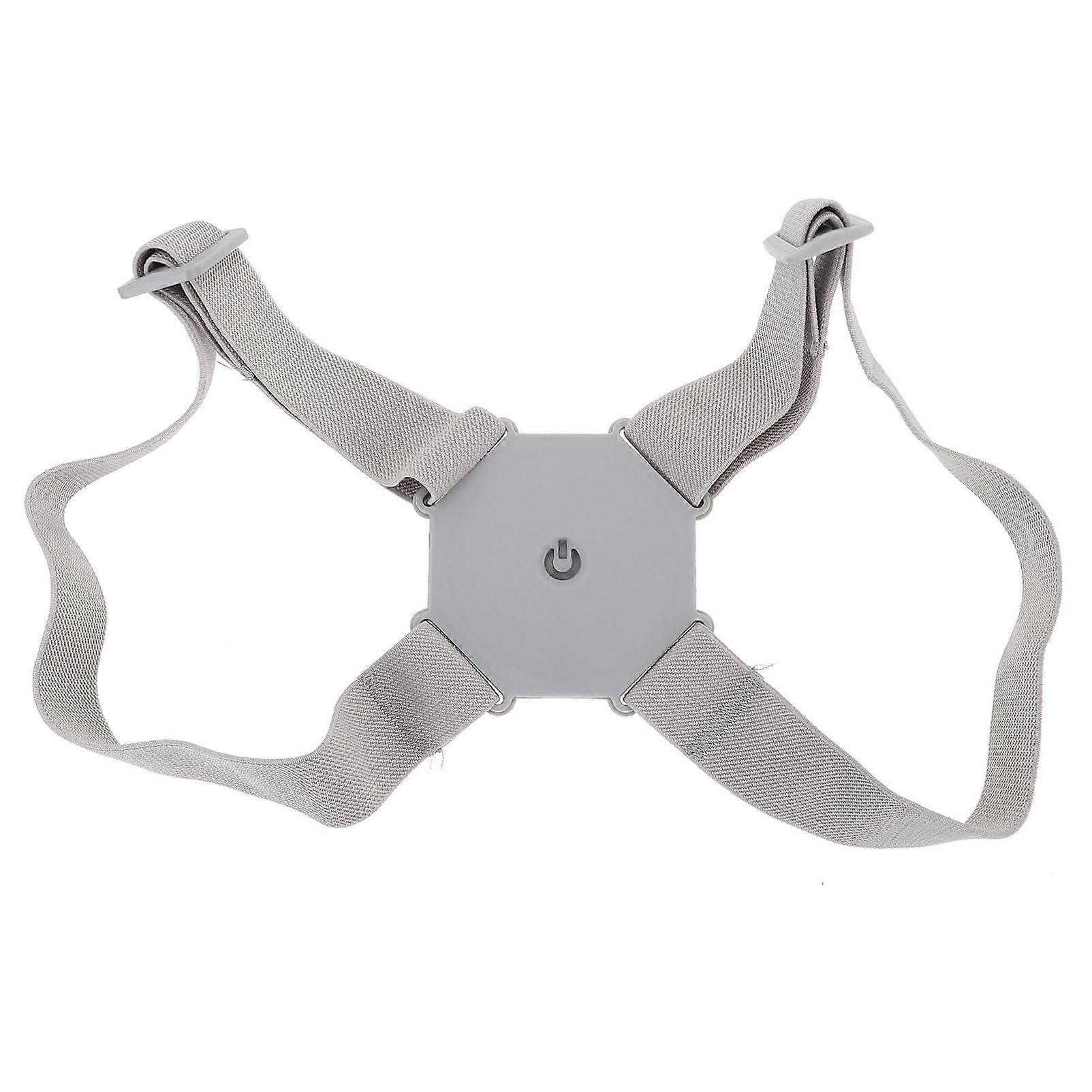 Smart Posture Corrector with Vibration Alert, Adjustable Back Brace for Upper Back Support, Light Grey
