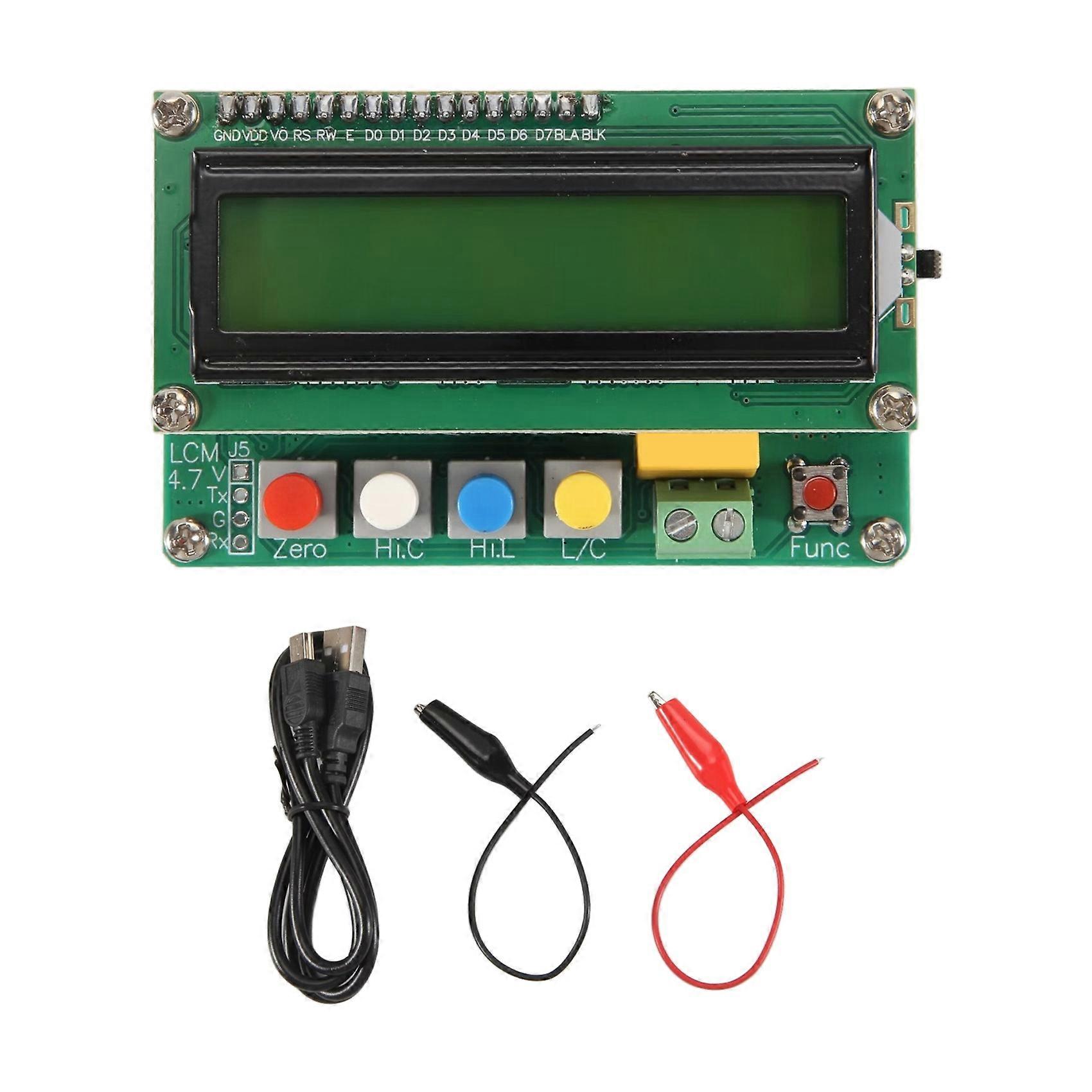 Digital Capacitor Meter Inductance Capacitance L/C Meter LCD Capacitance Meter Tester Mini USB Interface with USB Cable
