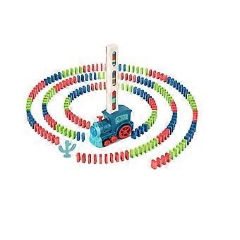 Treno automatico impilabile di domino, gioco creativo STEM Montessori per bambini dai 3 anni in su, regalo perfetto per compleanno/Natale per bambini piccoli e autistici.
