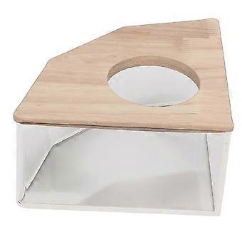 Hamster Bath Box Right Angle Fan Acrylic Safe Hamster Sand Bathroom for Small Pet Hamster