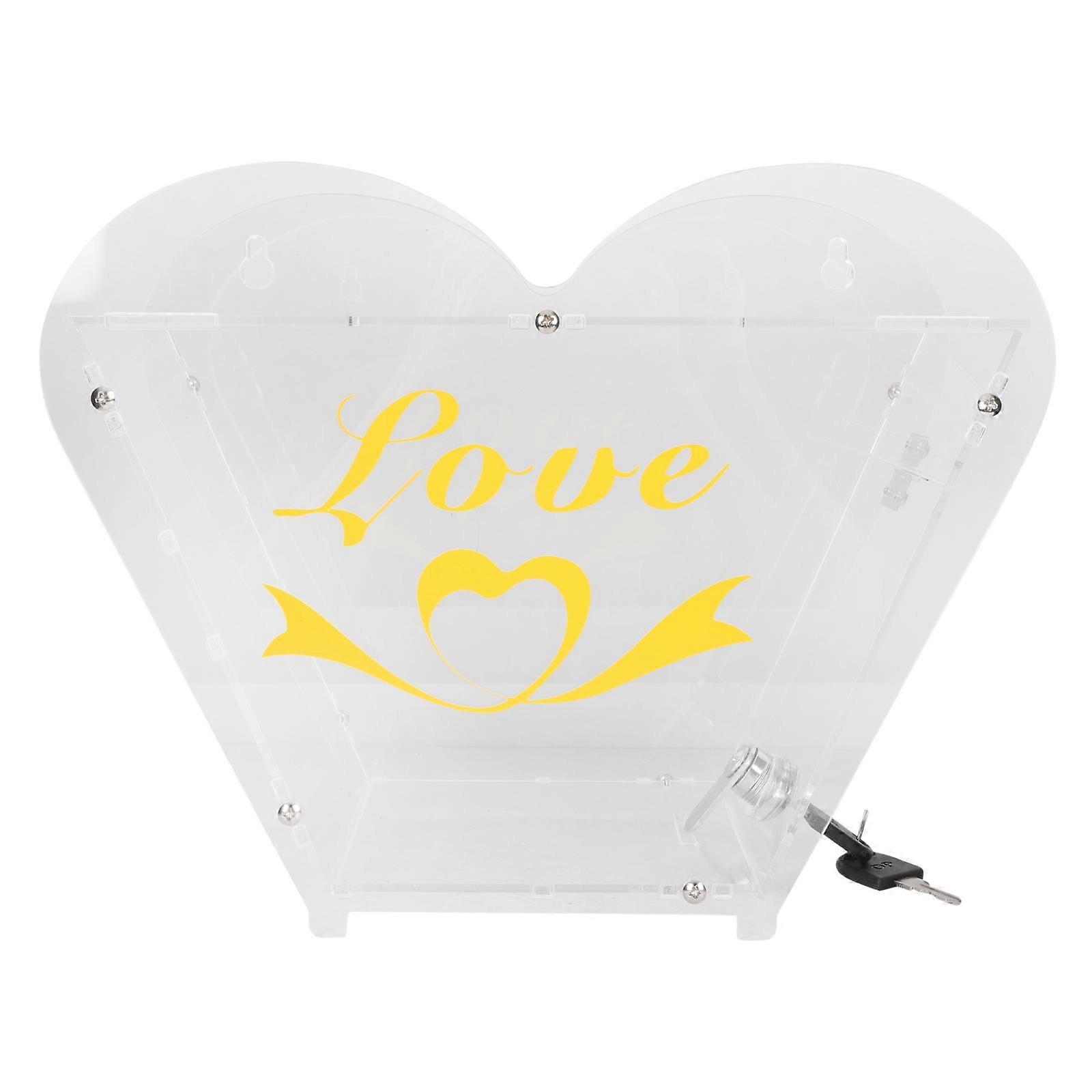 Donation Box Multi-Function Suggestion Box for Storage Transparent Acrylic