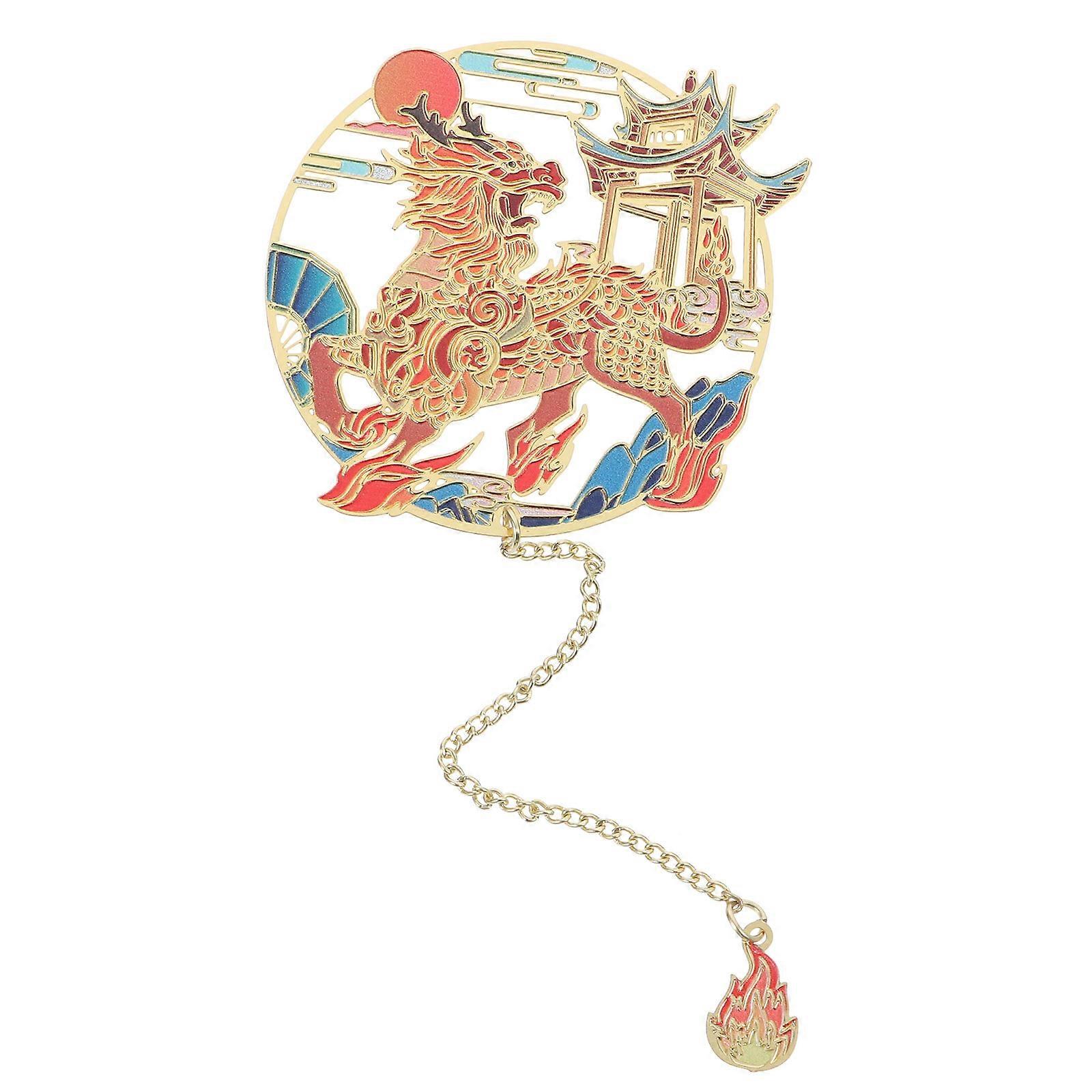 Creative Brass Bookmark with Pendant for Reading Use Delicate Accessory