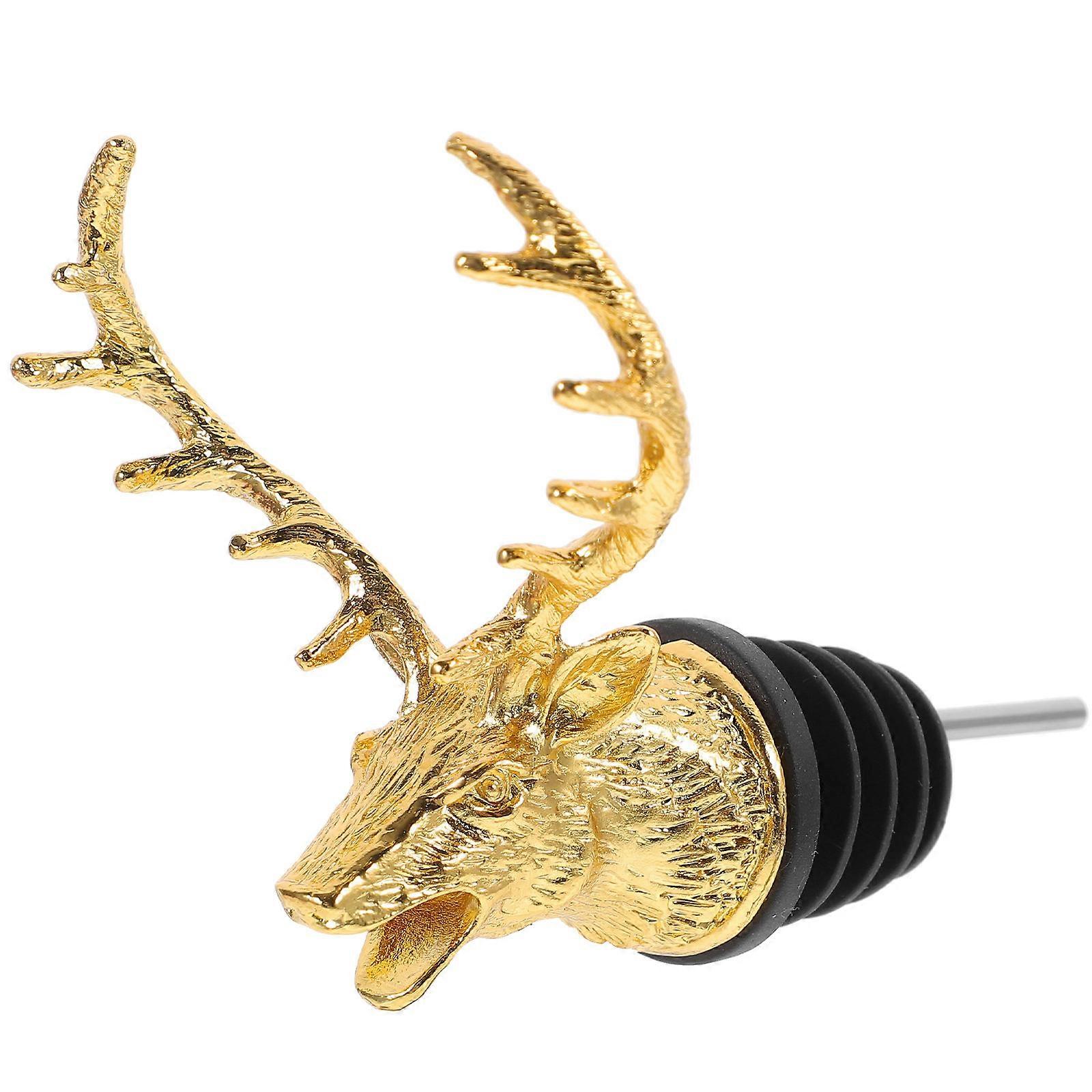 Golden Deer Head Shape Pourer for Use