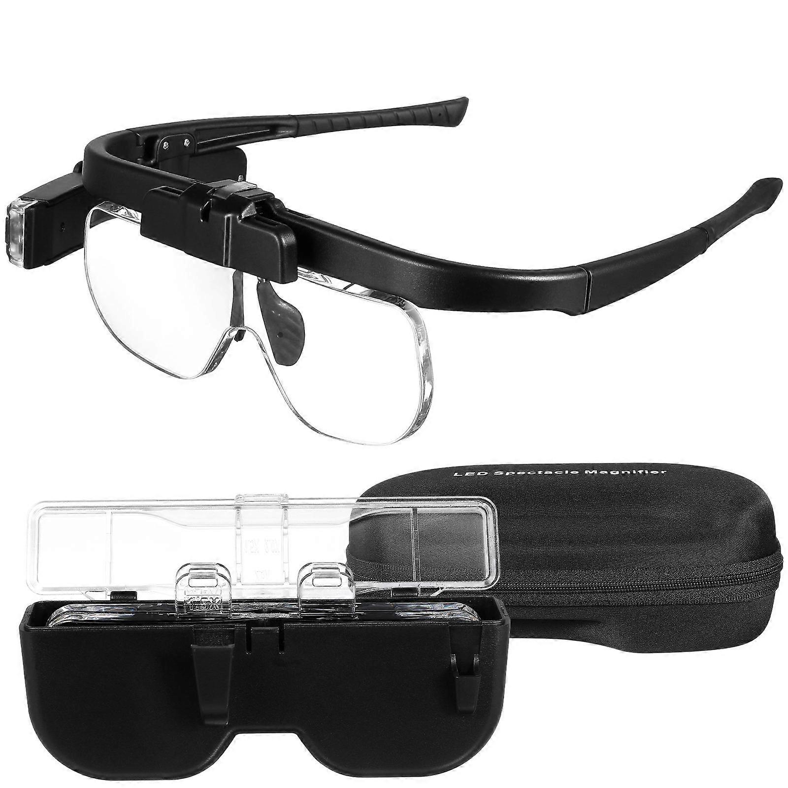 Loupe avec éclairage intégré, design ergonomique noir