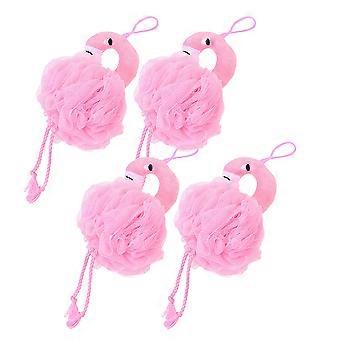 Flamingo Children's Wash Ball Bath Scrubber for Cleaning Use 4Pcs