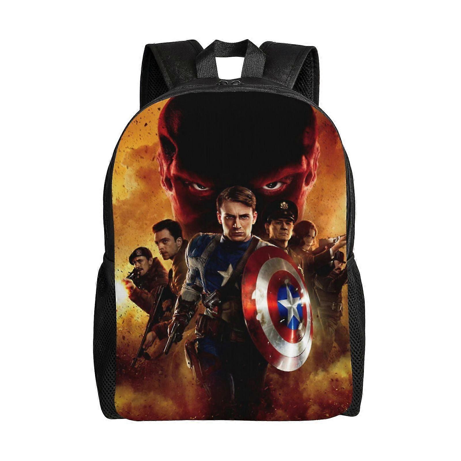 SJ1648 Captain America Kid Backpack School Bag Elementary Students Bookbags
