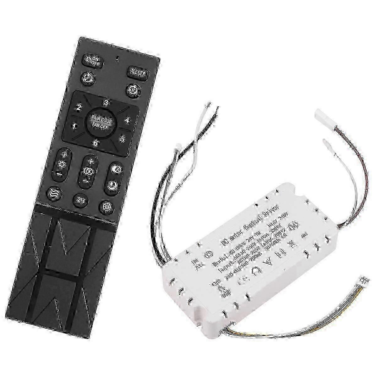 Remote Control Ceiling Fan Kit Featuring 6 Variable Speeds compatible 110-265V Systems