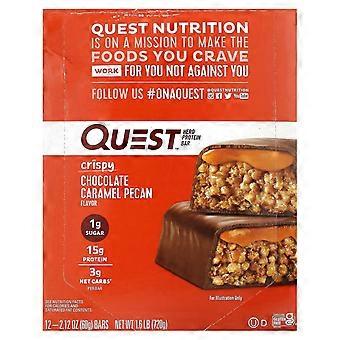 Quest Nutrition, Hero Protein Bar, Crispy Chocolate Caramel Pecan, 12 Repen, 2,12 oz (60 g) Elk