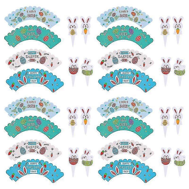 3set cake decorations, Easter Cupcake Wrapper