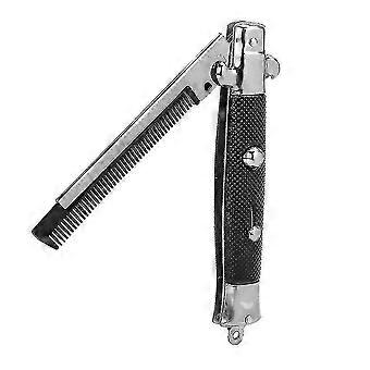 Pocket Oil Hair Comb Folding Knife Automatic Push Button Brush For Head Hair Or Beard Gift For Men Foldable Pocket Comb Spring Com SZRH A-S