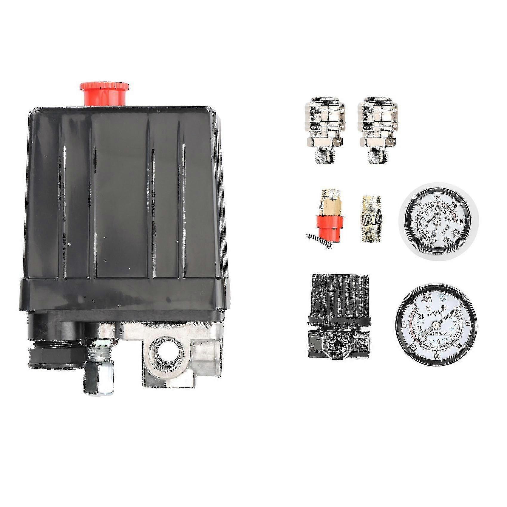 220v 4-port Air Compressor Pump Pressure Control Switch Control Valve