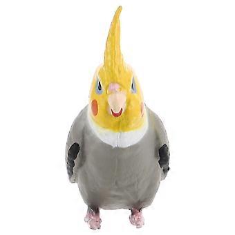 Realistic Cockatiel Parrot Model For Home Decor Artificial Bird Figurine Parrot Sculpture Ornament For Outdoor Decoration Simulation Bird Parrot Toy