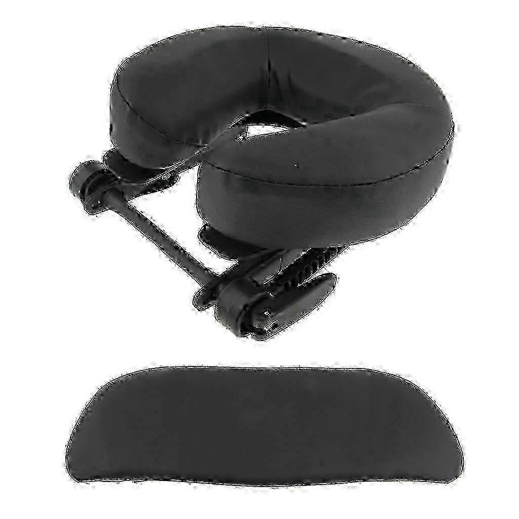 Face Cradle Cushion with Adjustable Base and Arm Support for Massage Table