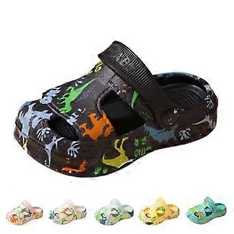 Toddler Kids Boys Girls Sandals Clogs Garden Shoes Sandal Dinosaur Full Printed Shoes Lightweight Beach Sandals Breathable Slip On Water Shoes