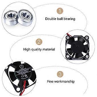 Car Projection Lamp Cooling Fan for 3D Printer Dc 12V Mini Quiet 6Pcs
