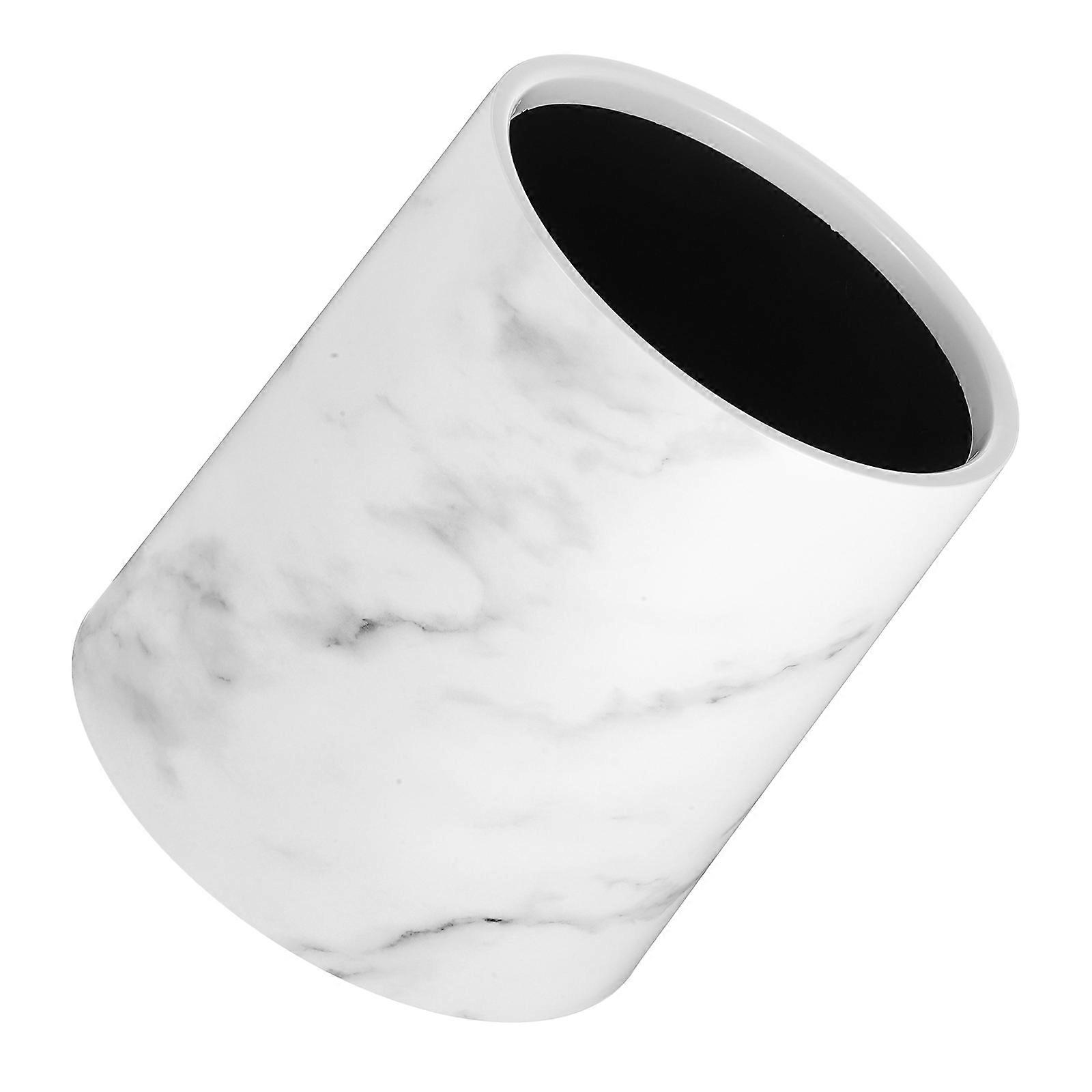 Garbage Bin Marble Pattern Wastebasket Plastic Trash Bin Bathroom Kitchen Trash Can