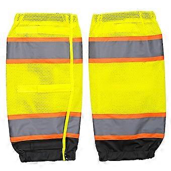 2 Pack Reflective Leg Gaiters, Adjustable Waterproof Hiking Gaiters with Breathable Mesh for Night Cycling