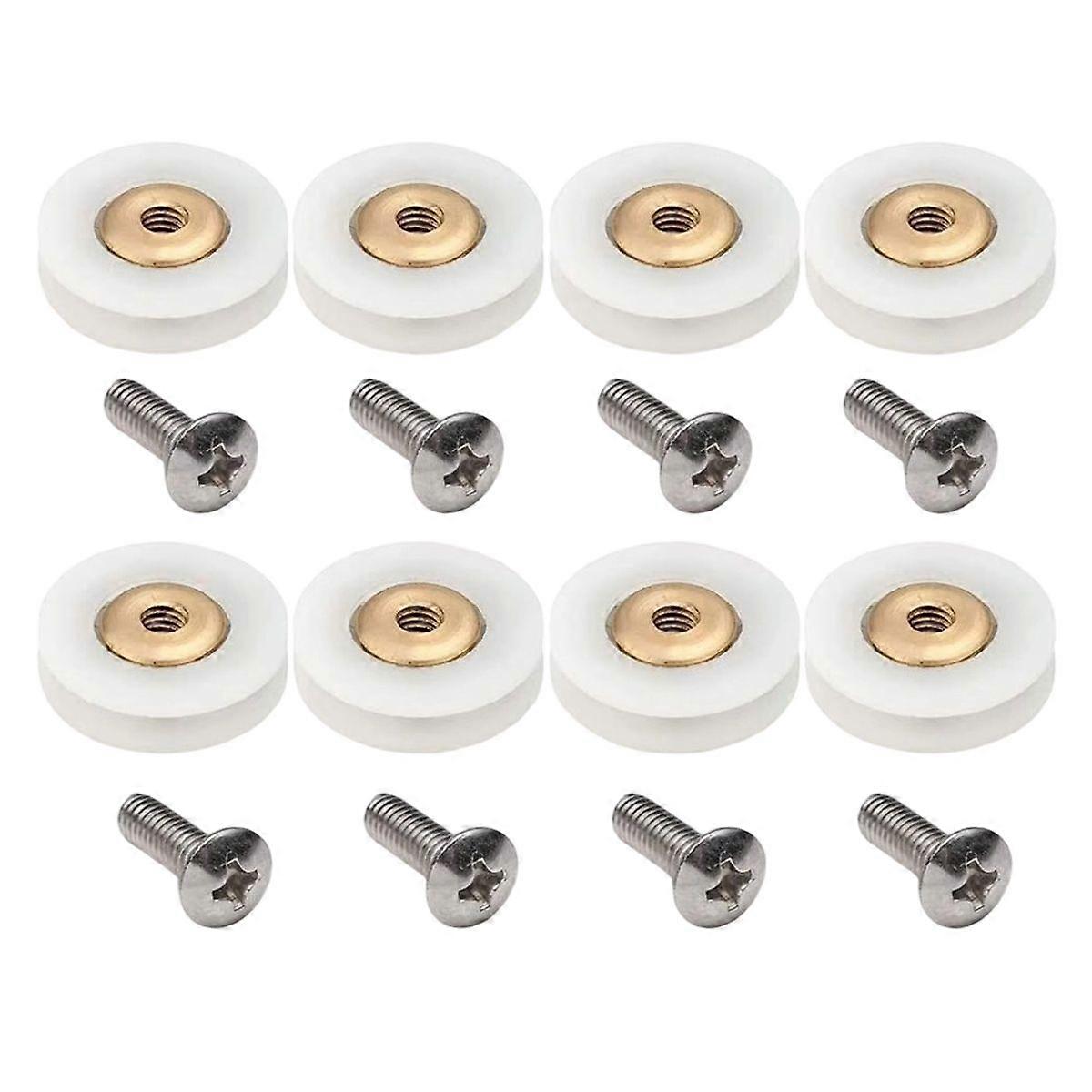 Replacement Shower Door Rollers/Runners/Wheels Grooved 19mm Diameter (19mm-8cs)