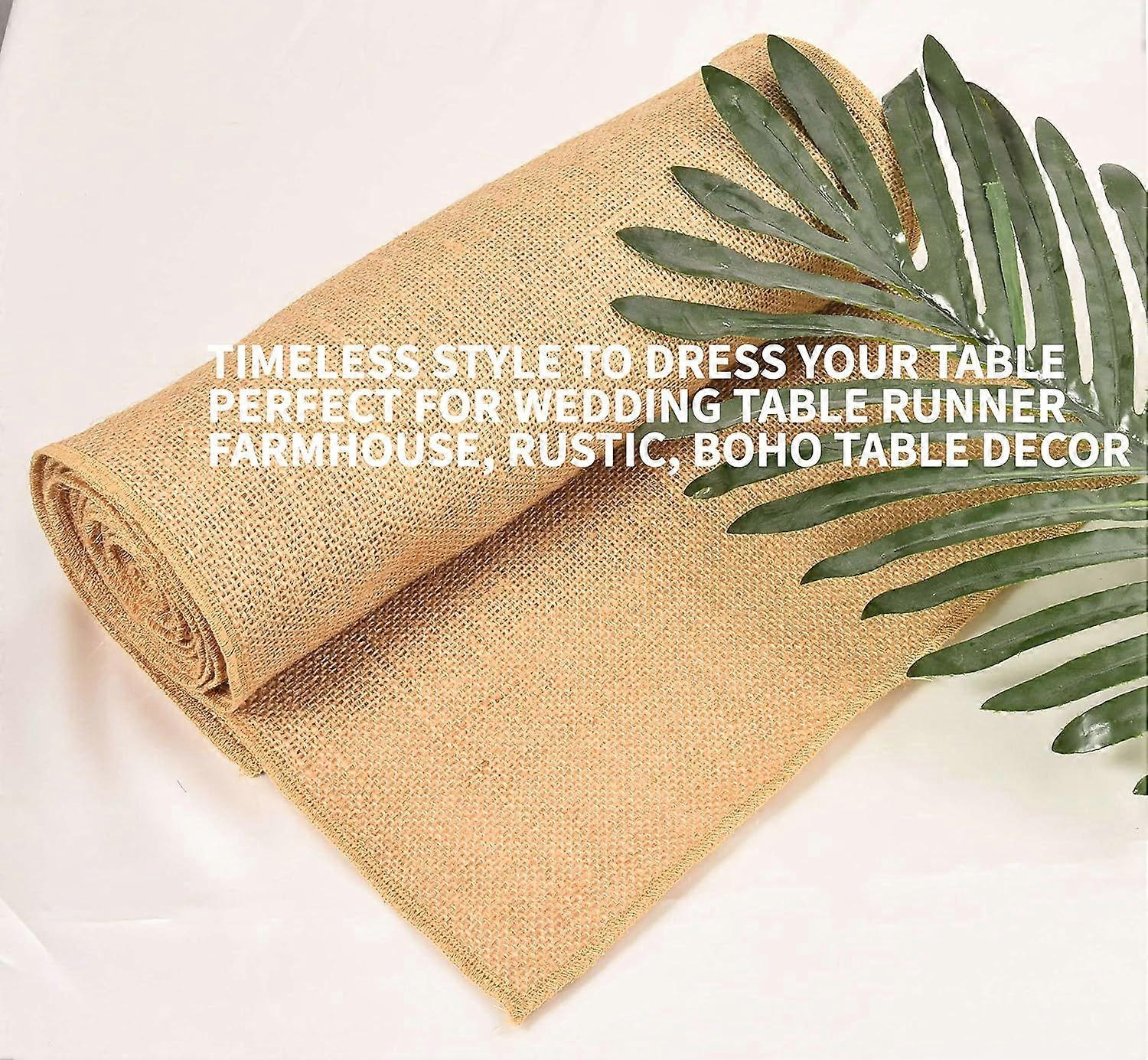 Burlap Table Runner 12x5.5 Yard - Natural & Neutral