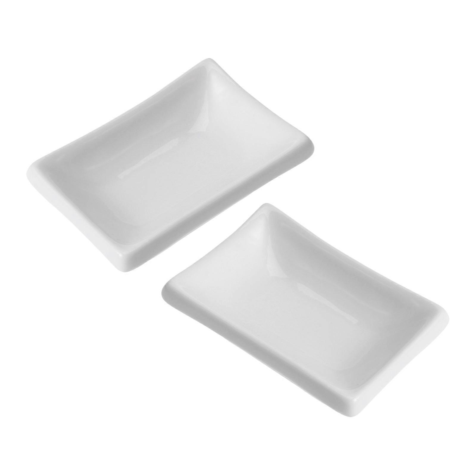 Appetizer Serving Tray Ceramic for Holding Appetizer 10Pcs White