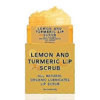 Turmeric Lemon Lip Scrub for Dark Lips, Exfoliating Lip Scrub with Aloe Vera, Nourish Sugar Lip Scrub, Natural Scrub & Turmeric Lip Scrub for Dry, Cha