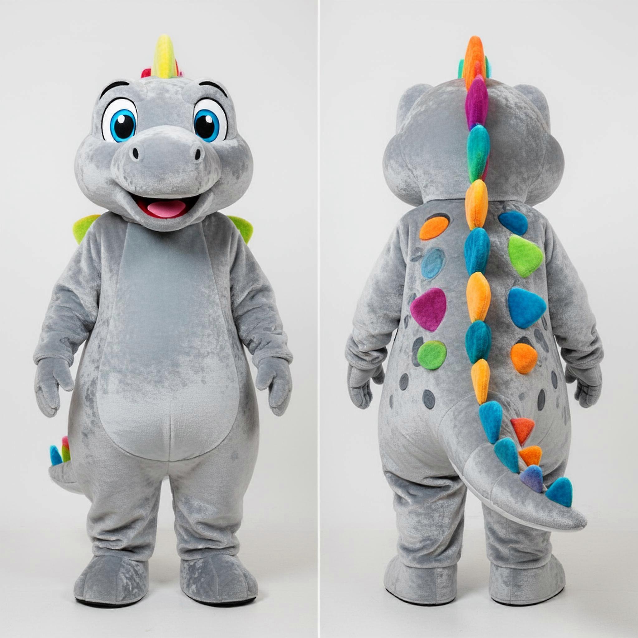 MASTICOT Silver Friendly Stegosaurus Mascot