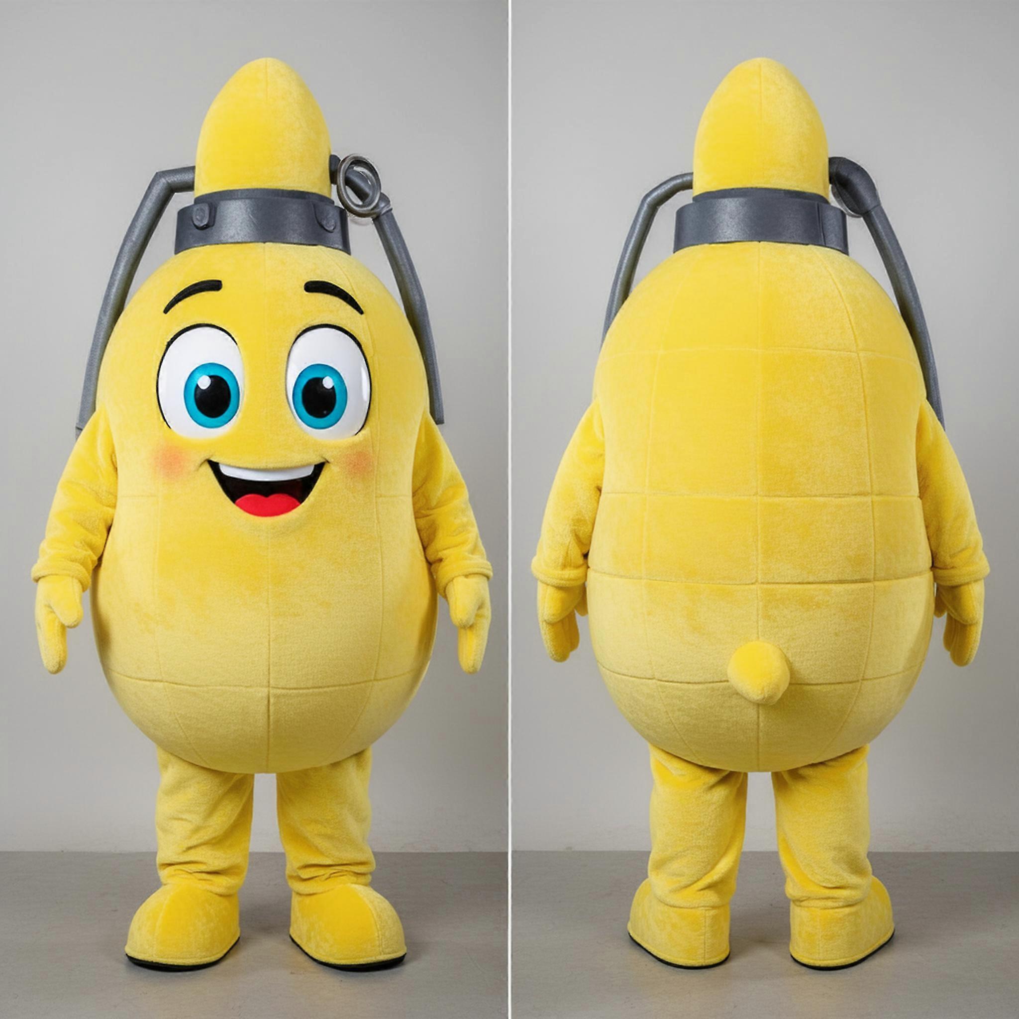 MASTICOT Lemon Yellow Rounded Grenade Mascot