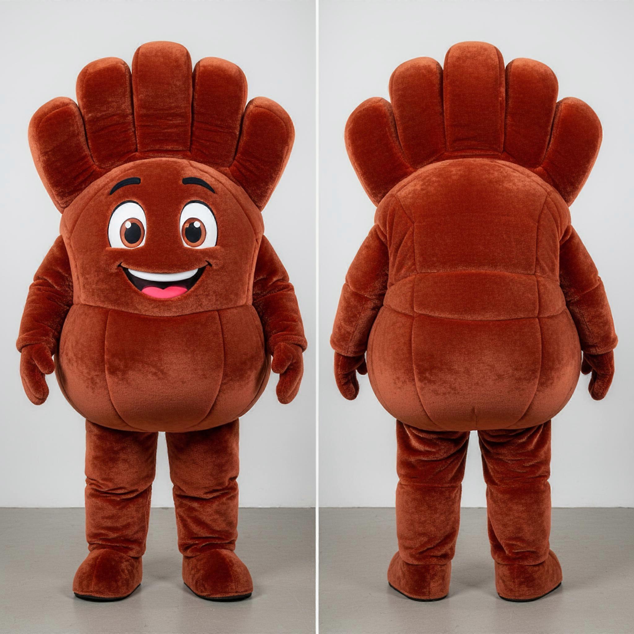 MASTICOT Rust Orange Rounded Handball Ball Mascot