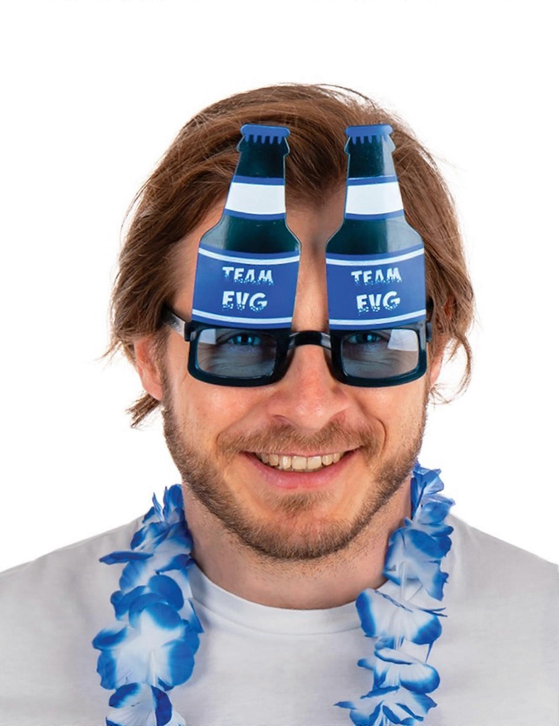 Team EVG beer bottle glasses