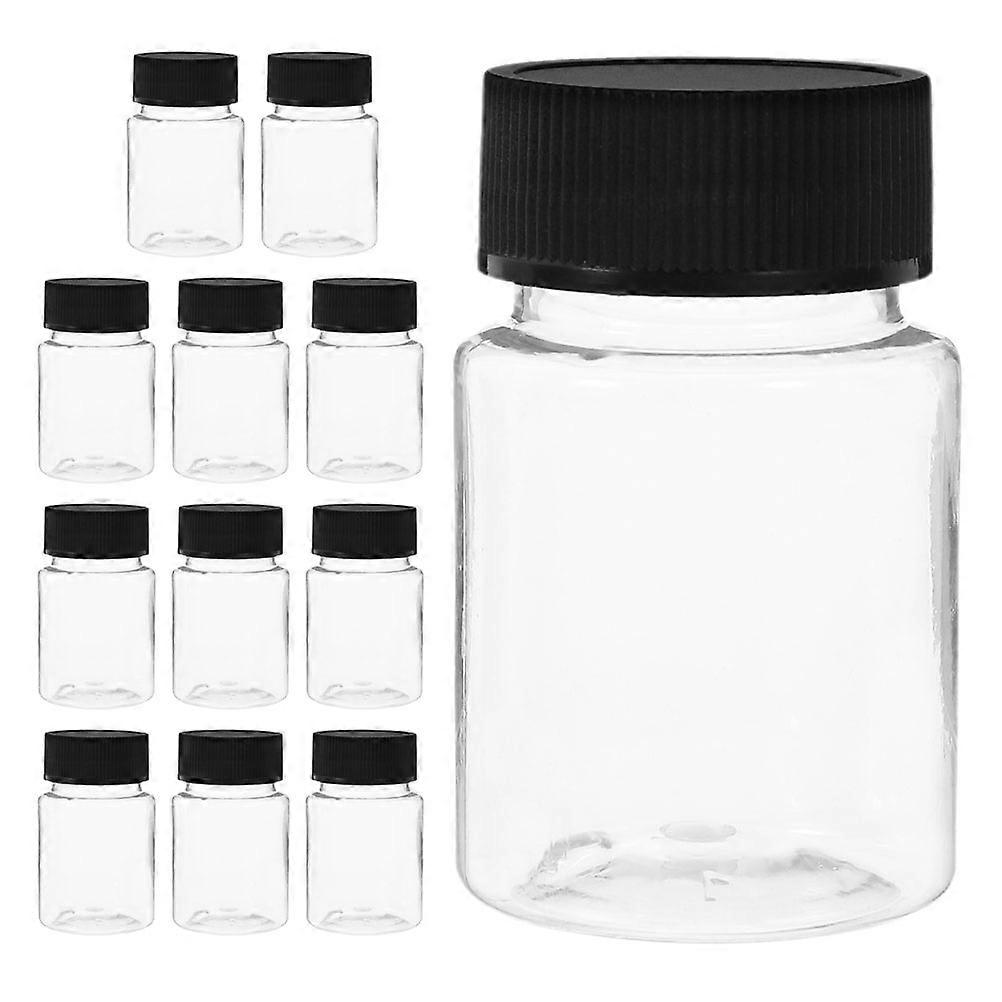 Pet Material Sample Bottles for Laboratory Screw Caps 12Pcs