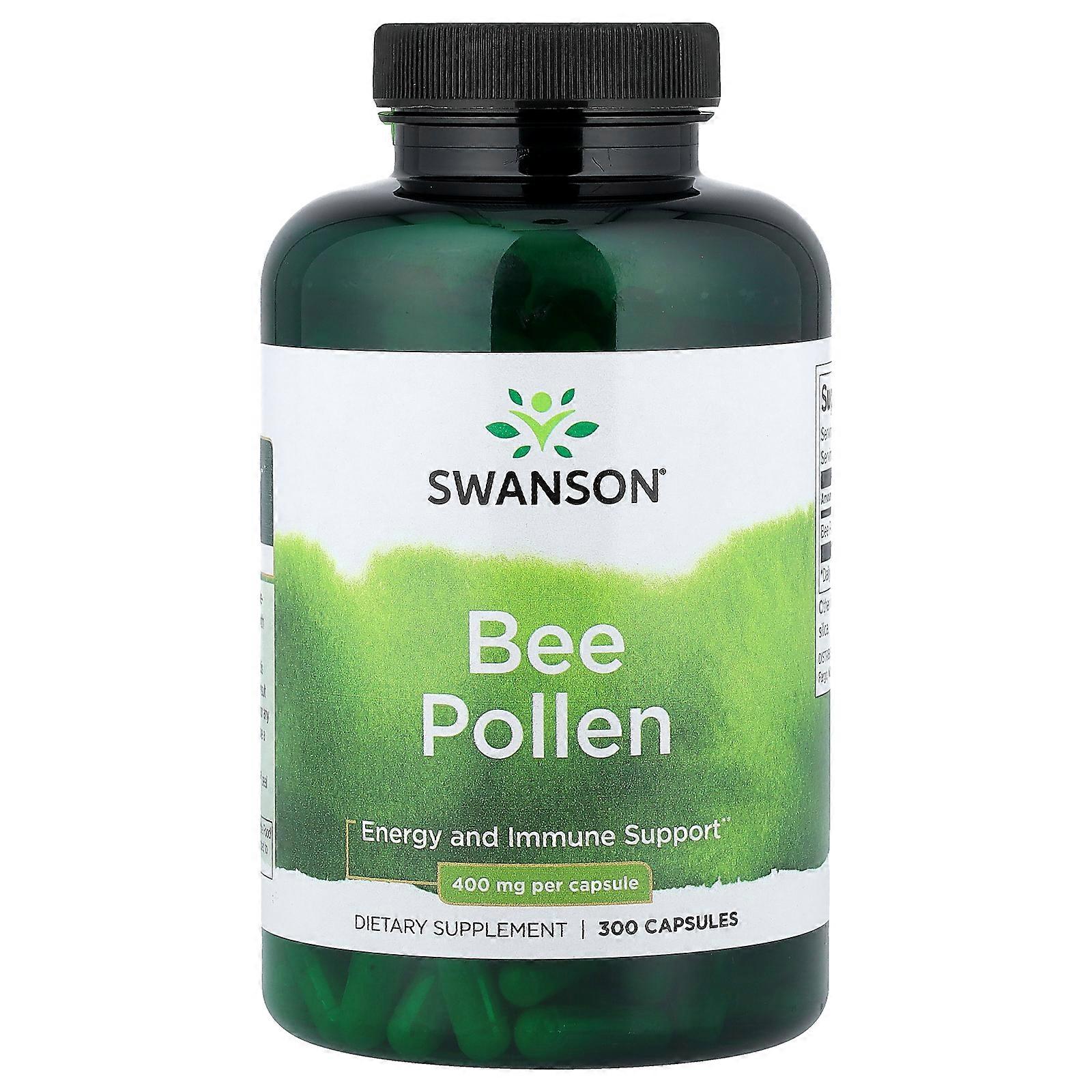2 x Swanson, Bee Pollen, 400 mg, 300 Capsules