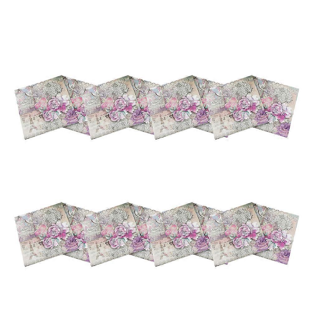 Serviettes de table colorées Tour Eiffel (20 pièces)