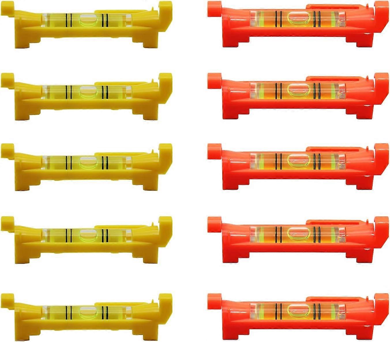 10 Pieces Mini Bubble Level, Bubble Measuring Level with Molded Hooks and String Line Level