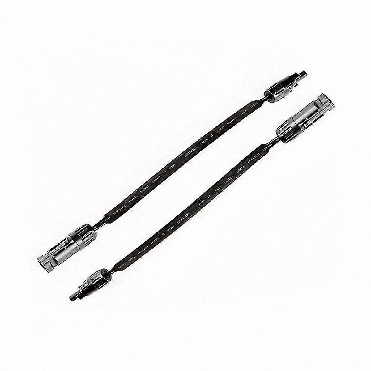 Solar Panel Cable Feedthrough, 16-Inch Flat Wiring with Plug and Coupler for Window Installation