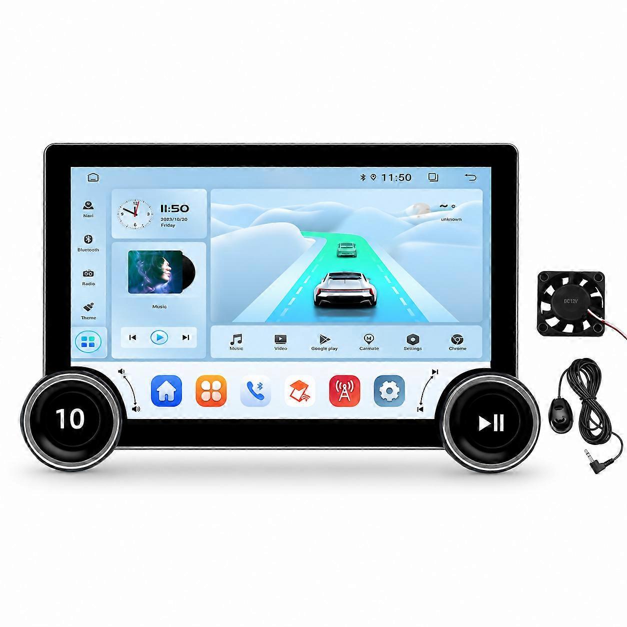 11.5-inch screen diamond-shaped 2K Android 13 car radio 2Din multimedia player dual knobs