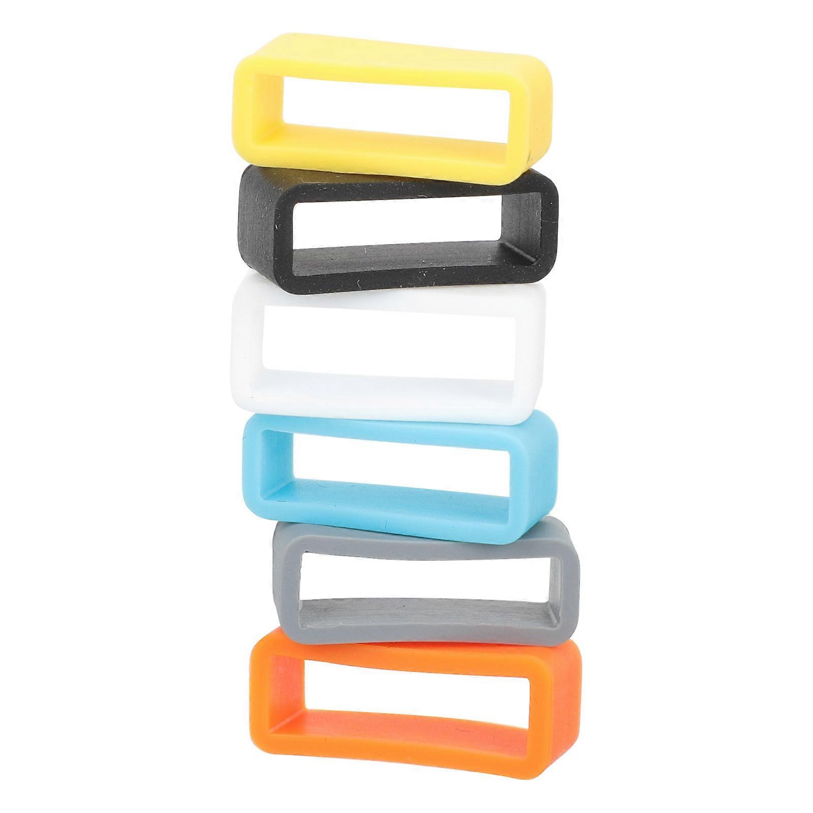 6Pcs Silicone Circle Watchband Loop for Hand Strap Replacement