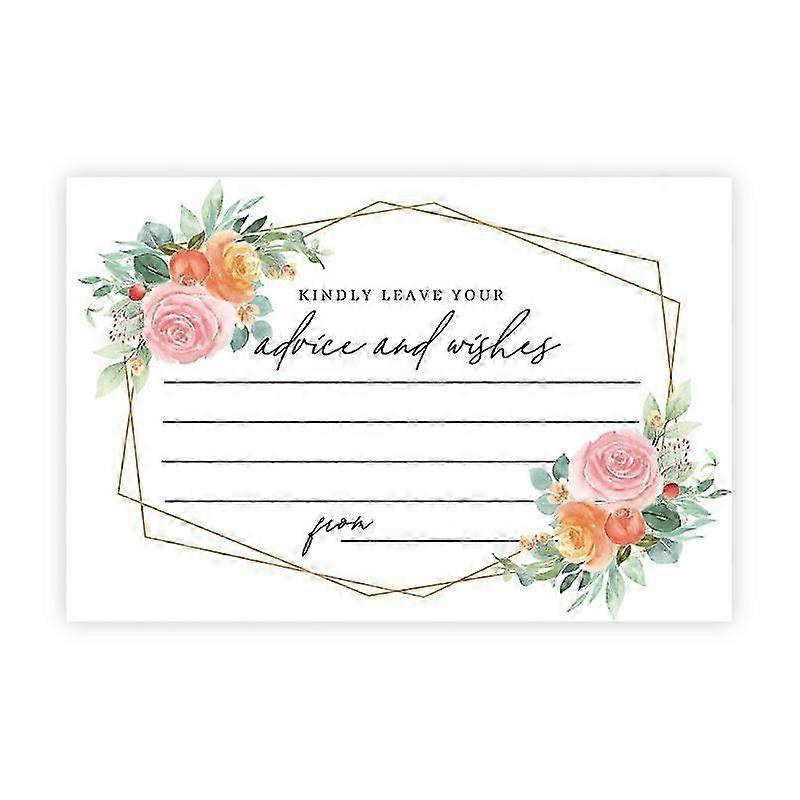 25 Double-Sided Floral Blessing Cards