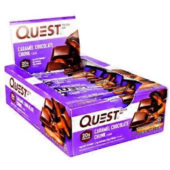 Quest Protein Bar Caramel Chocolate Chunk, 2.12 Oz / 12 Count (Pack of 1)