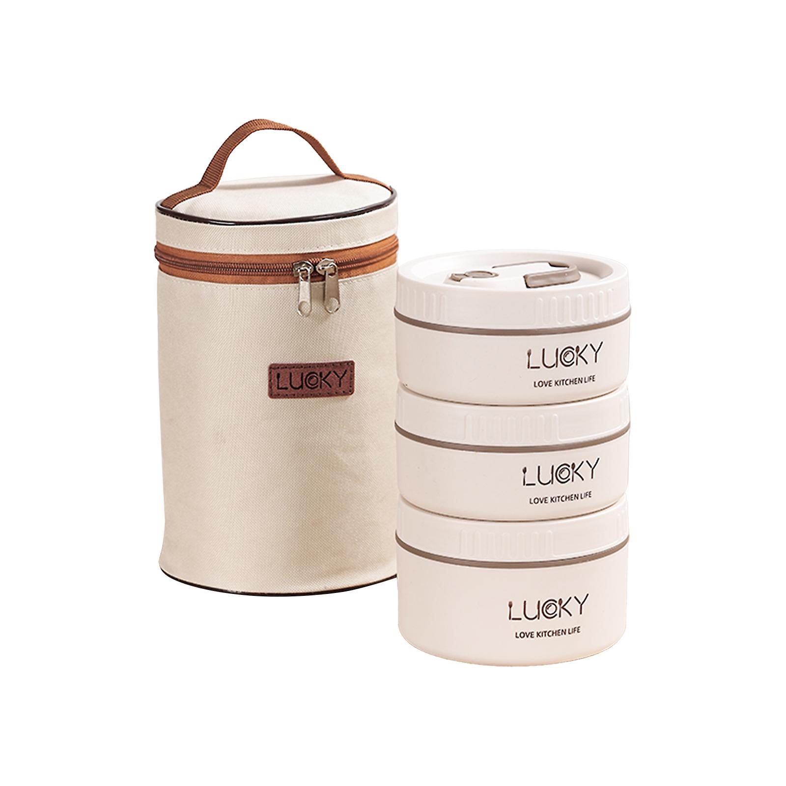 2024 New,3pcs/set Bpa Free Leakproof Microwave Lunch Box Container Food With Spoon Chopsticks