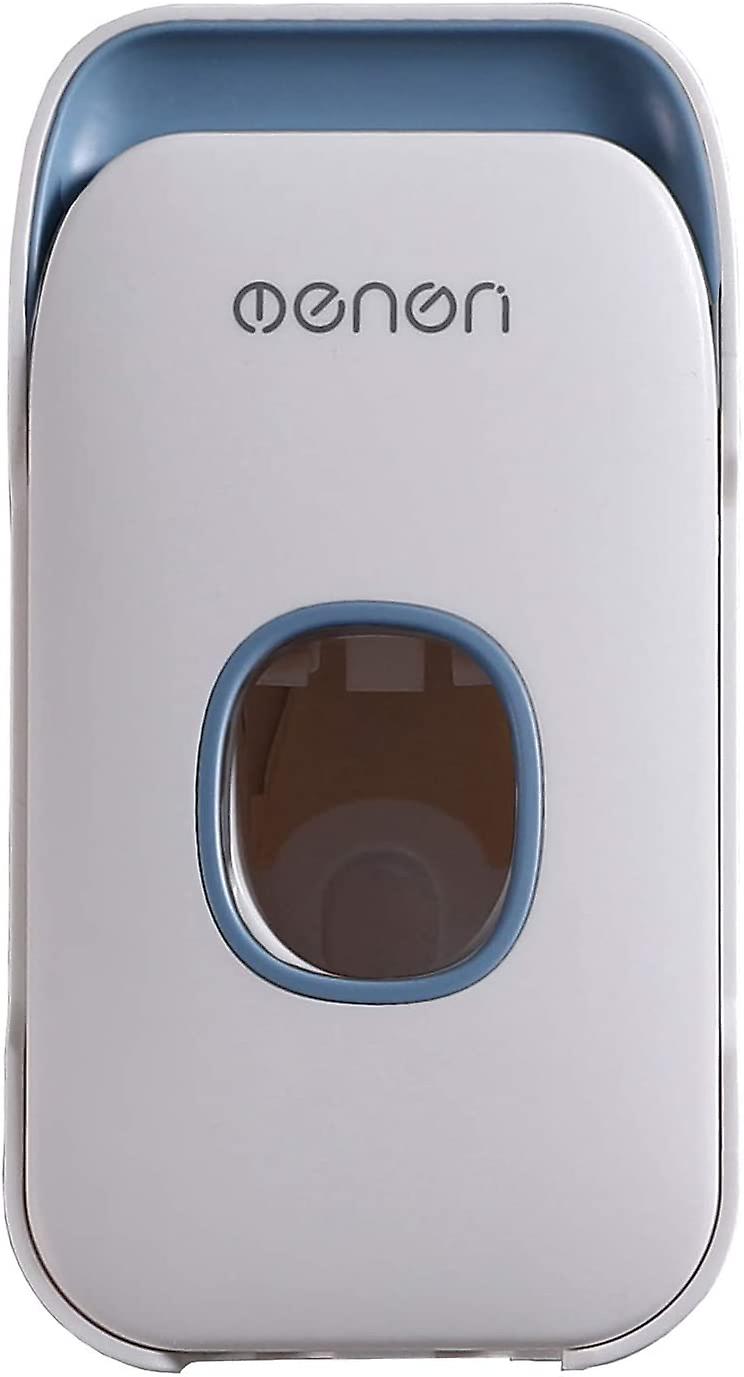 Pxcl (blue) Wall Mounted Toothpaste Dispenser Automatic Push Toothpaste Dispenser With Toothbrush Holder