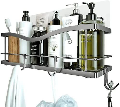 Shower Storage Shelf - Black Wall Mounted Shower & Bath Storage Shelf
