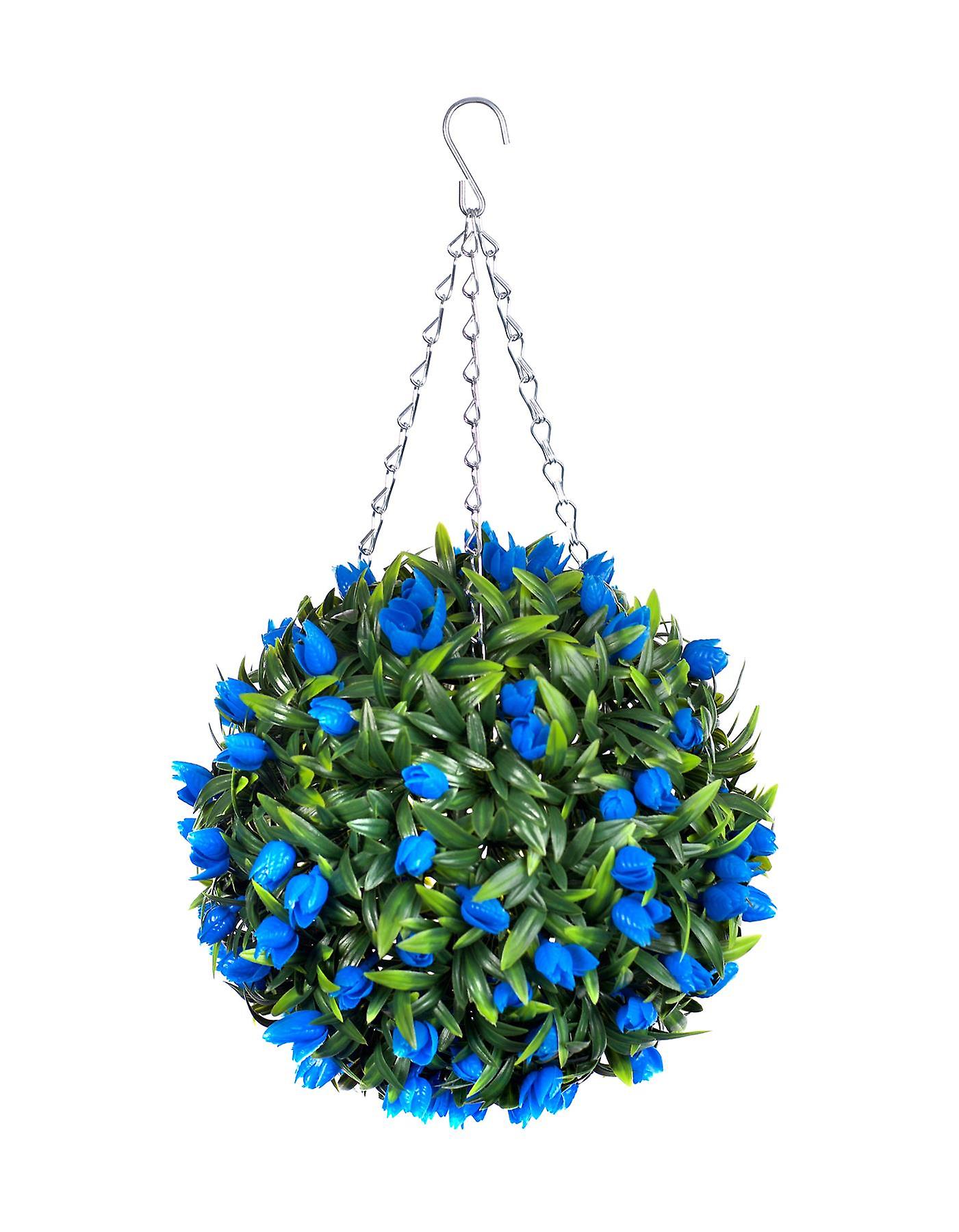 Best Artificial 28cm Blue Tulip Ball