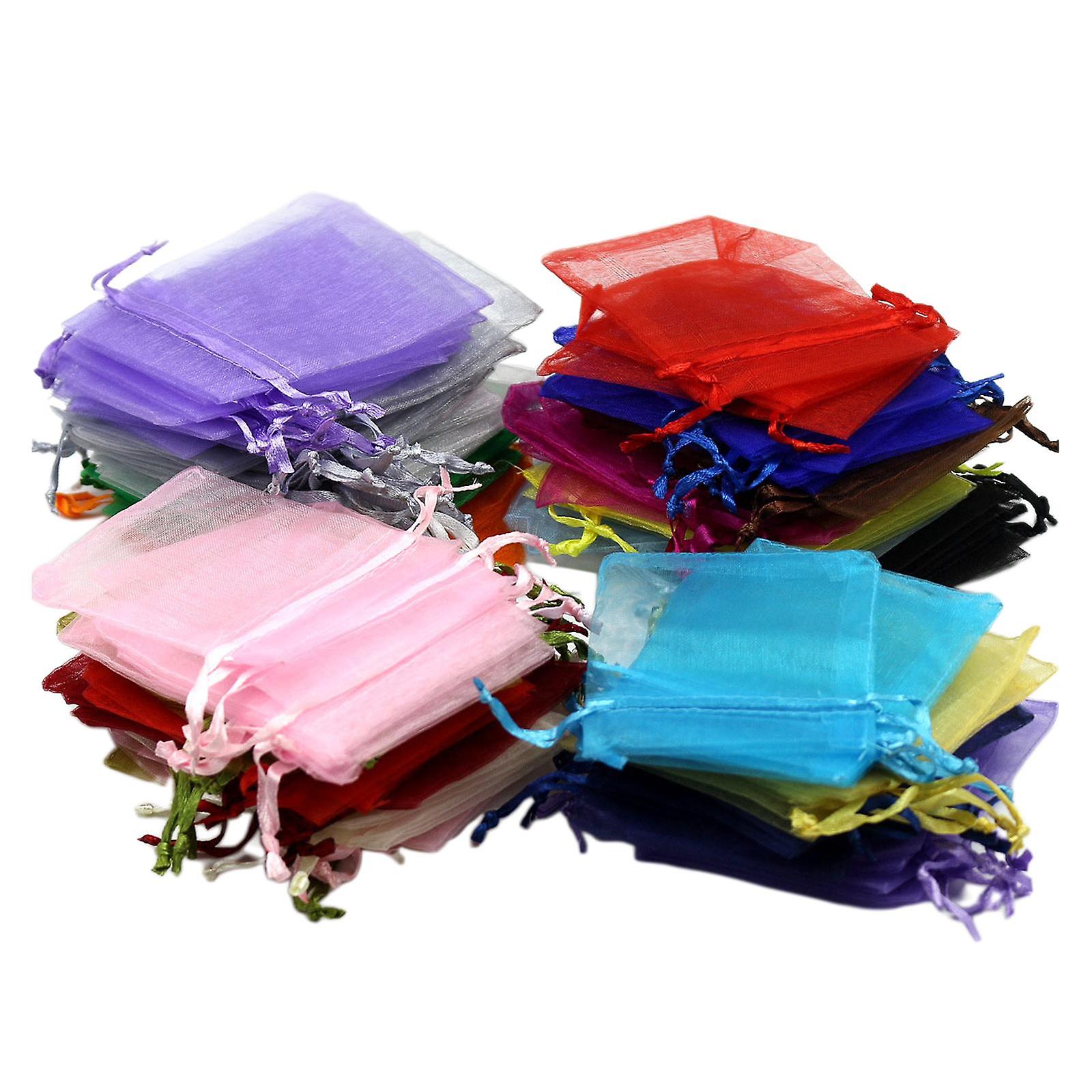 50/100Pcs Mini Drawstring Bag Small Jewelry Makeup Pouches String Yarn 100Pcs