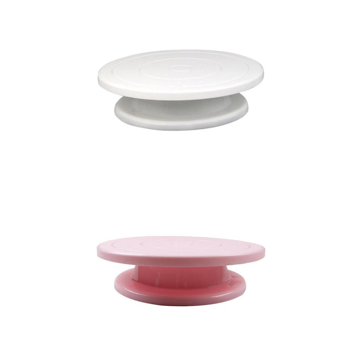 2pcs 11" Rotating Cake Turntable Cake Stand Spinner for Cake Decorations