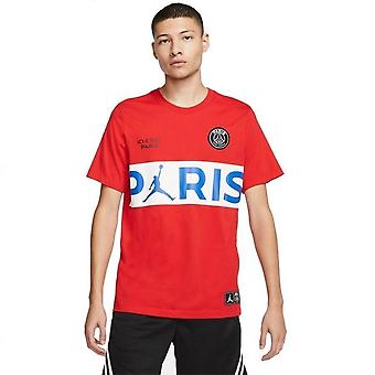Nike X Paris Saintgermain Psg Wordmark BQ8389657 universal todo ano homens camiseta