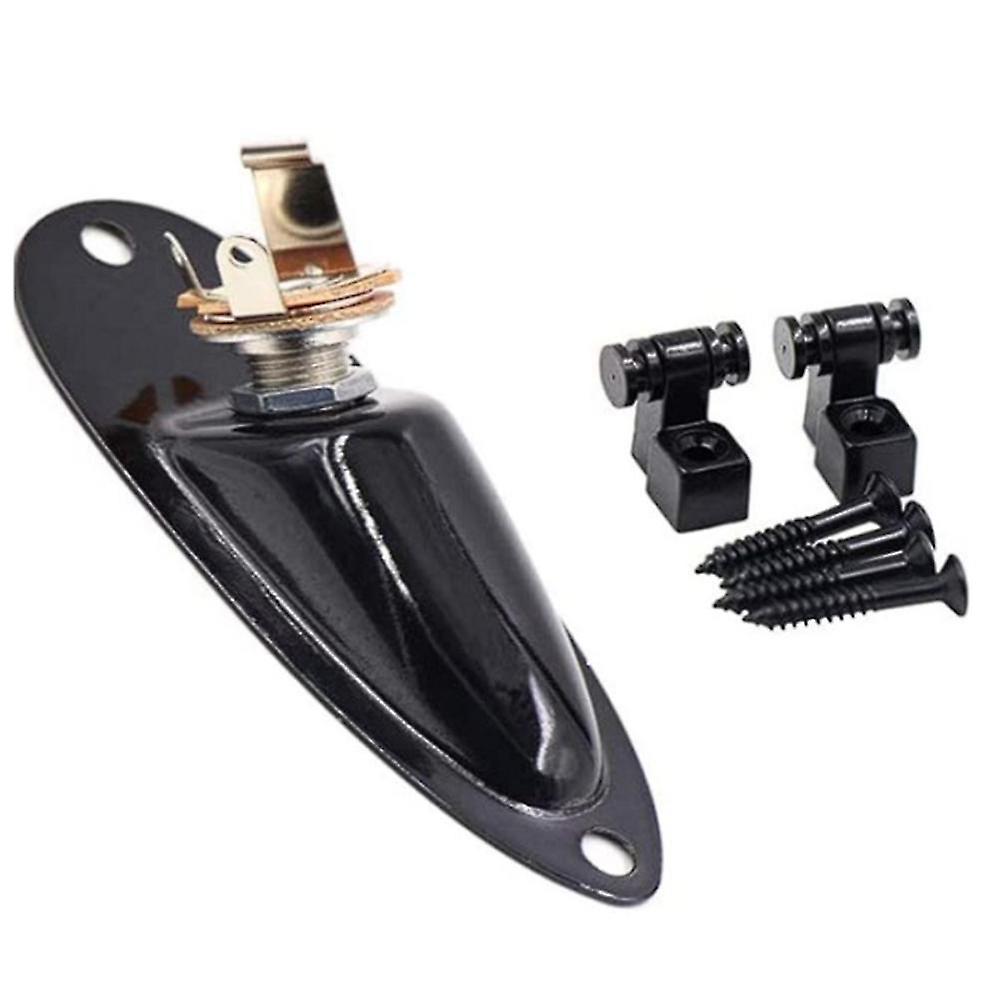 Electric Guitar Boat Style Output With Roller Style Guitar String Retainers Guitar Part,black