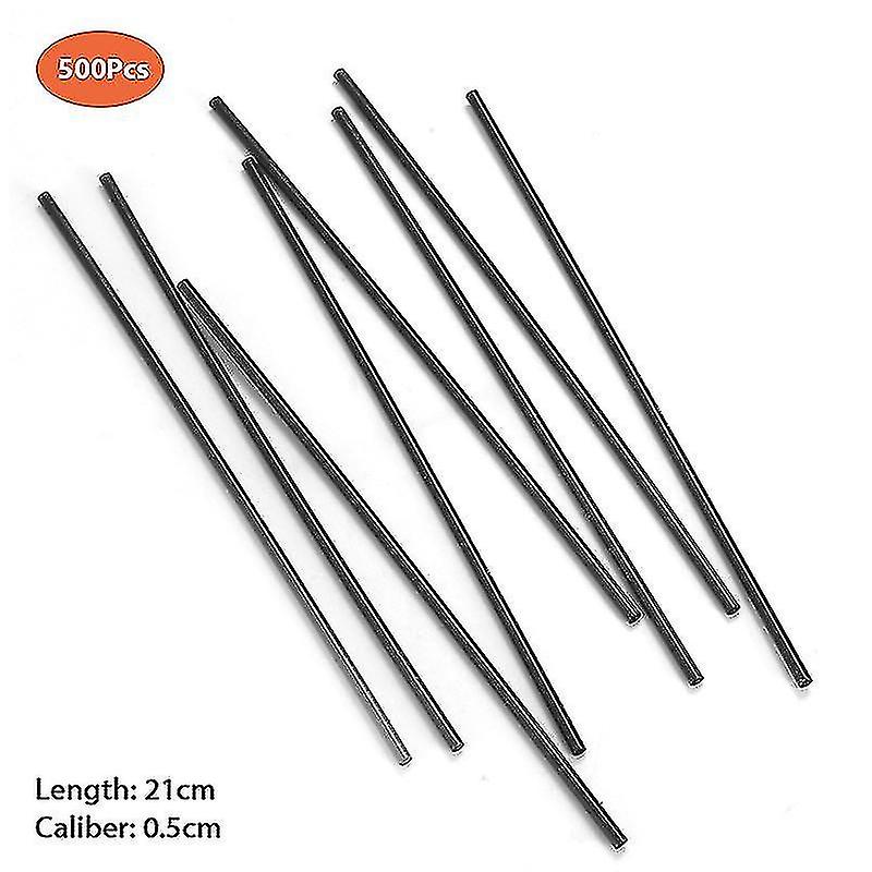 Black Disposable Cocktail Straws 500pcs 21/13cm